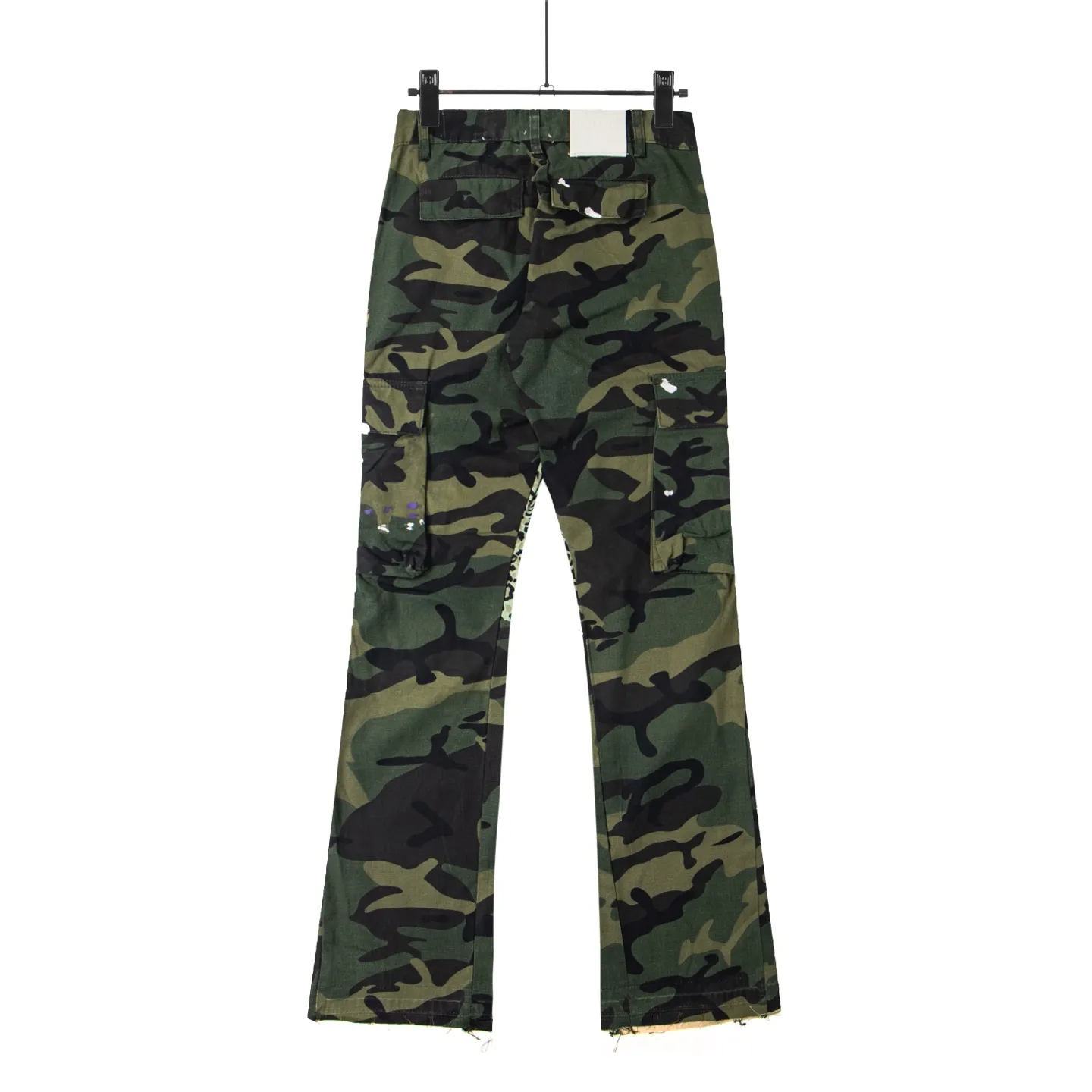 #8208 P260💰 GALLERY DEPT leopard print camouflage splash ink splicing overalls high street retro American casual trousers. Original purchased and patterned to truly restore the ultimate texture of Vintage. The whole splicing is in heavy water washing process. Craftsmen hand splash ink. You can see the details. Three-dimensional cutting version. Loose and comfortable. Not picky on the figure. Makes taller and slimmer. Seiko factory. Original quality control. Same style for men and women. Can be matched with couples. Versatile recommendation. Essential jeans for all seasons Color: Camouflage